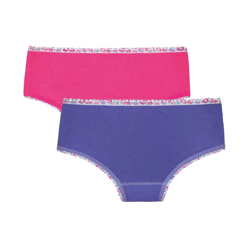 Calcinha Lupo Infantil 238-088 em Algodão Kit com 2 Unidades Rosa,Roxo Calcinha Lupo Infantil 238-088 em Algodão Kit com 2 Unidades Rosa, Roxo M
