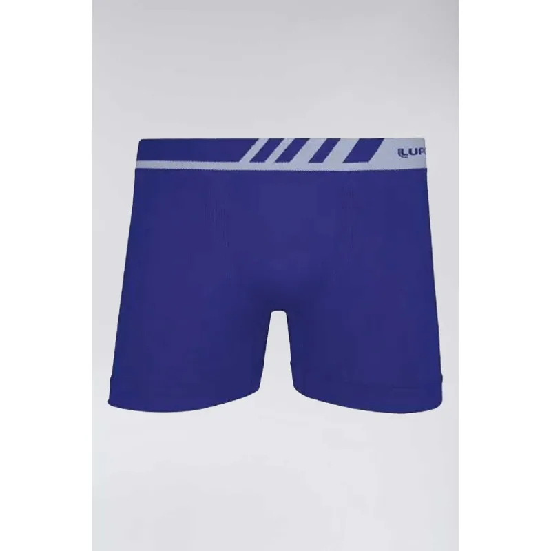 Cueca Boxer Adulto Microfibra Cós Com Chanfro Lupo LD Tamanho: Xg | Cor: Azul