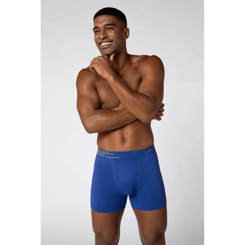 Cueca Boxer Microfibra Sem Costura Masculina Lupo Tamanho: M | Cor: Azul Nautico