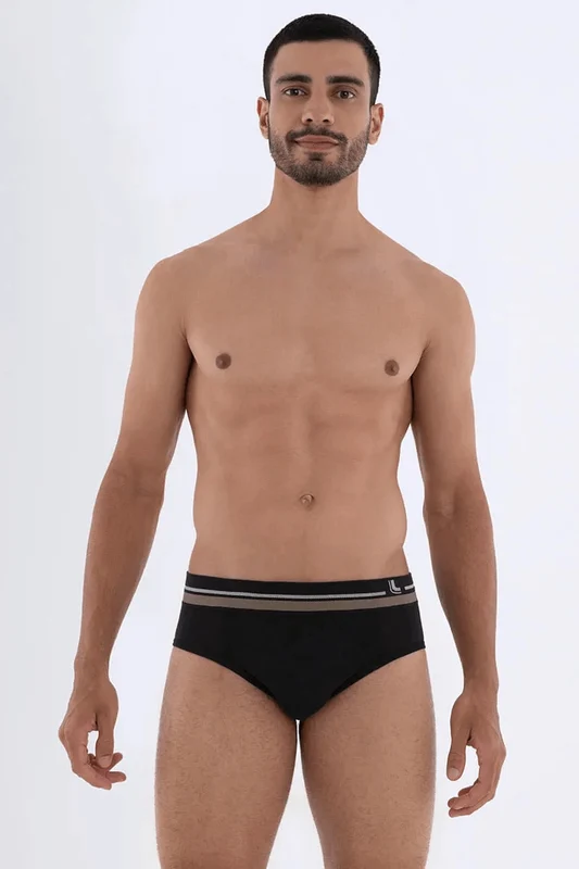 Cueca Lupo AM Slip Algodao Preto / GG (50 a 52)