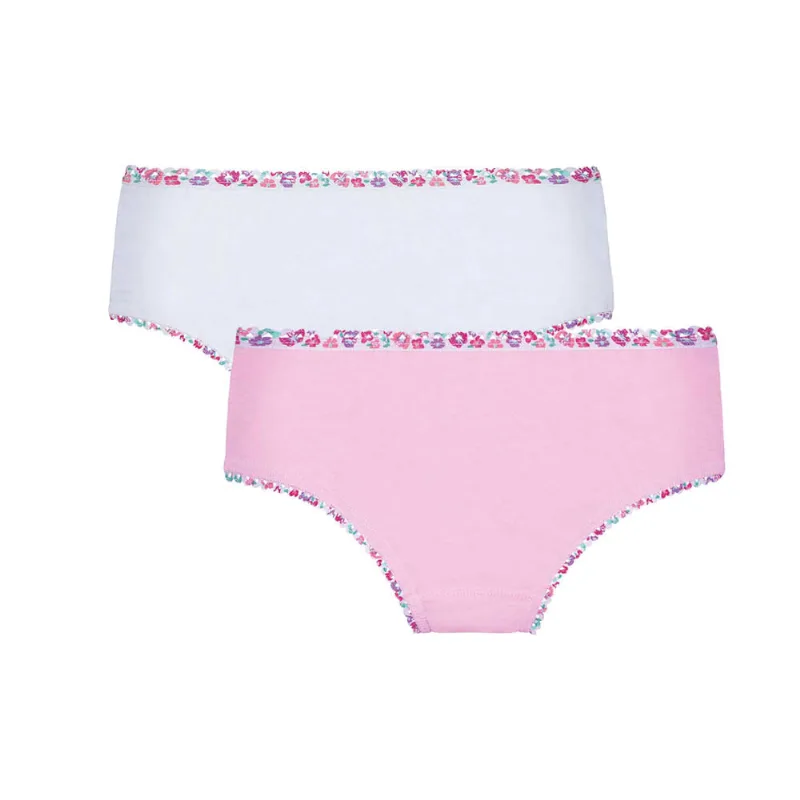 Calcinha Lupo Infantil 238-088 em Algodão Kit com 2 Unidades Branco,Rosa Calcinha Lupo Infantil 238-088 em Algodão Kit com 2 Unidades Branco, Rosa PP