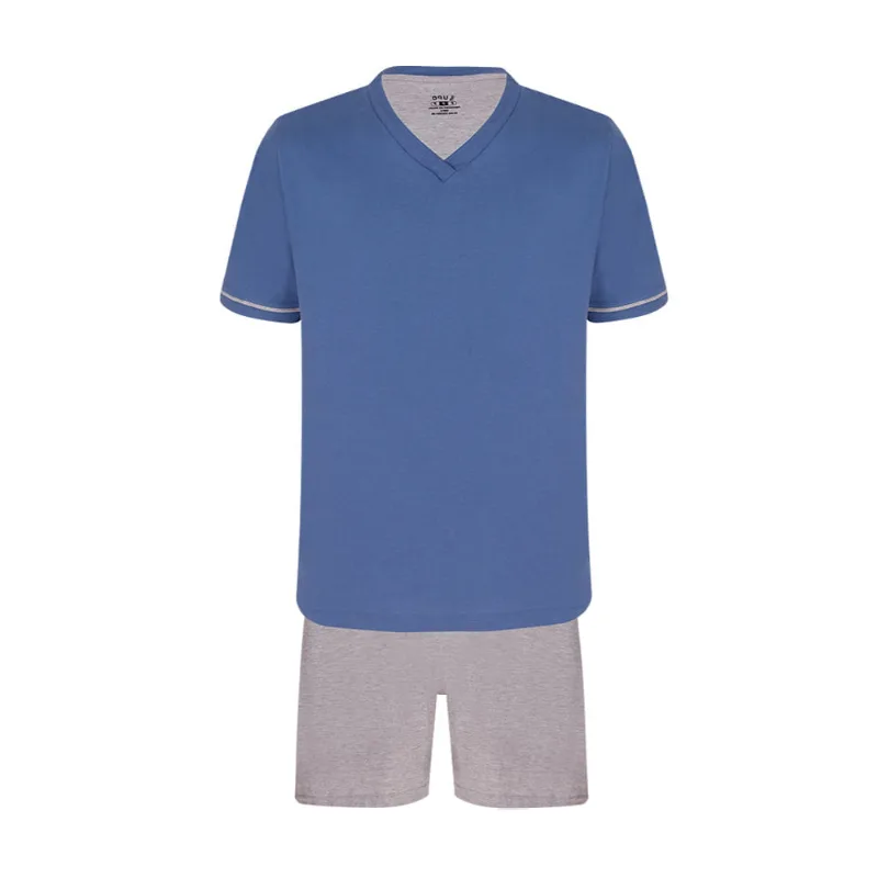 Pijama Lupo Masculino Gola V Curto 28000-001 Azul XG