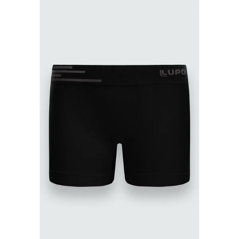 Cueca Boxer Sem Costura Infantil Masculina Lupo Tamanho: P | Cor: Preta