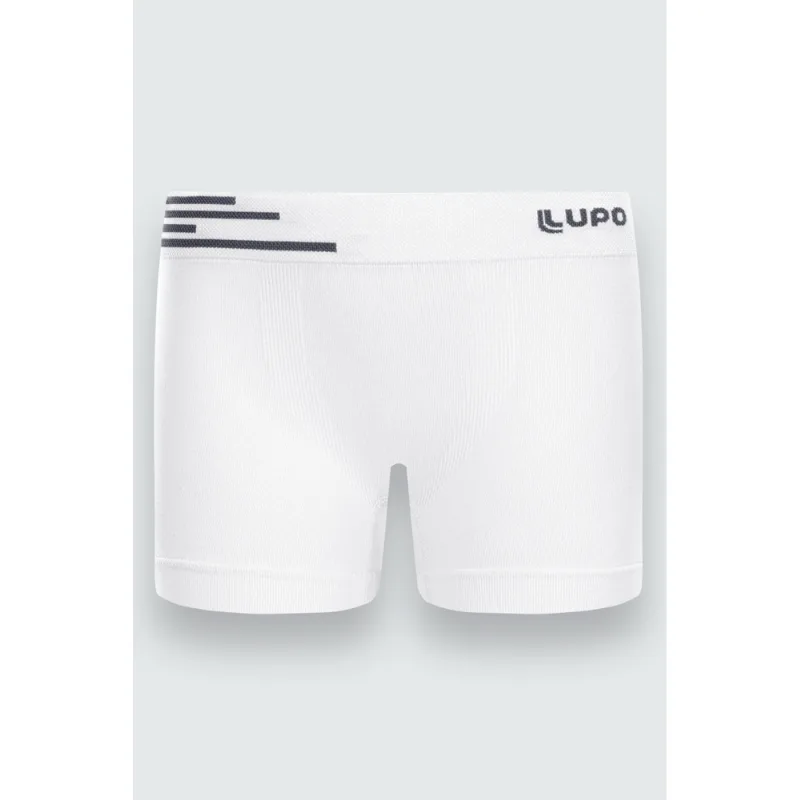 Cueca Boxer Sem Costura Infantil Masculina Lupo Tamanho: Gg | Cor: Branca