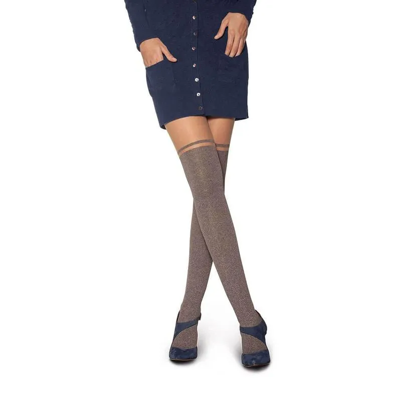 Meia Calça Fashion Lupo 5777-001 Microfibra - Simula Meia 7/8