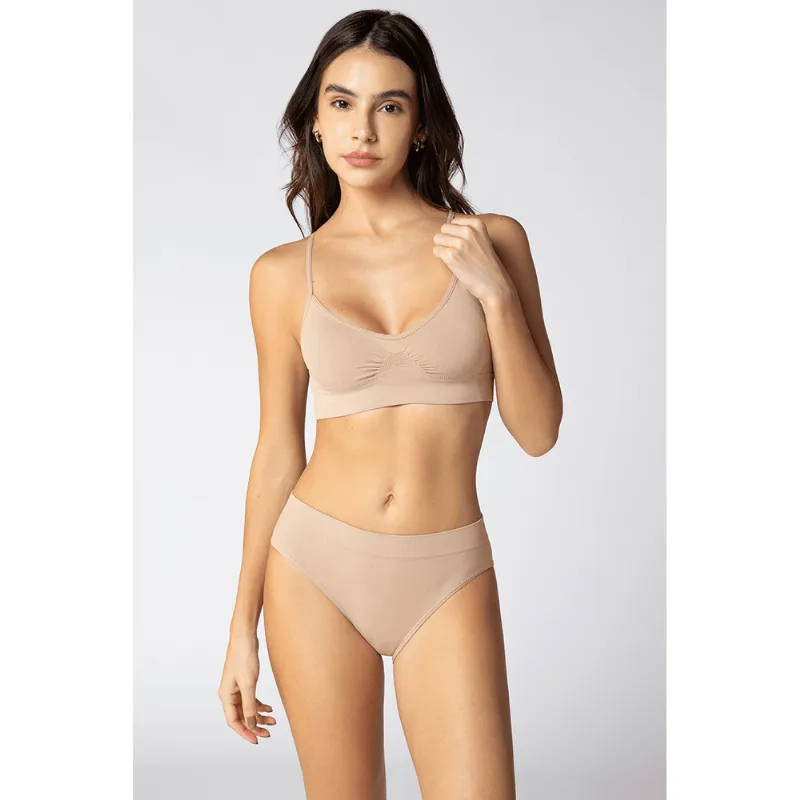 Sutiã Básico Sem Costura Feminino Lupo Tamanho: GG | Cor: Natural Peach