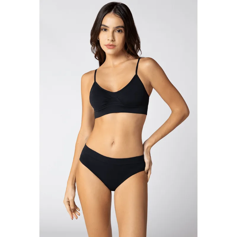Sutiã Básico Sem Costura Feminino Lupo Tamanho: GG | Cor: Preto