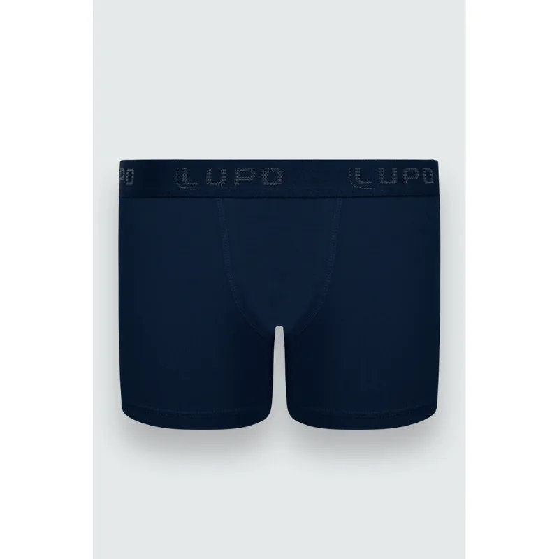 Boxer Lupo Kids Algodão com Elastano Tamanho: Gg | Cor: Marinho - Lupo