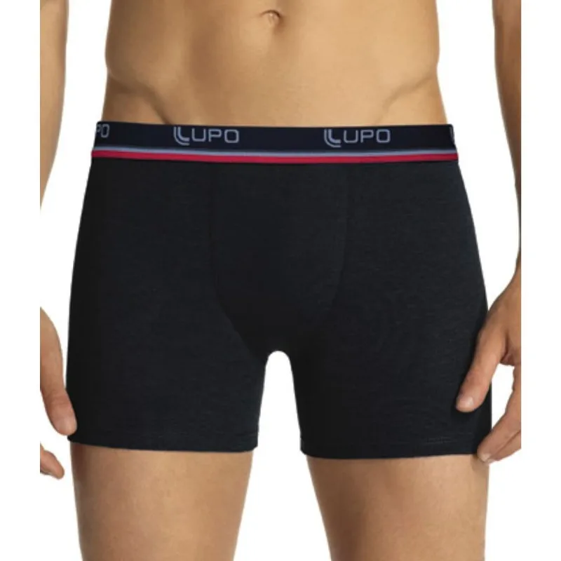 Cueca Lupo Boxer Algodão com Elastano 523 Kit 10 unidades Preto Cueca Lupo Boxer Algodão com Elastano 523 Kit com 10 unidades Preto GG