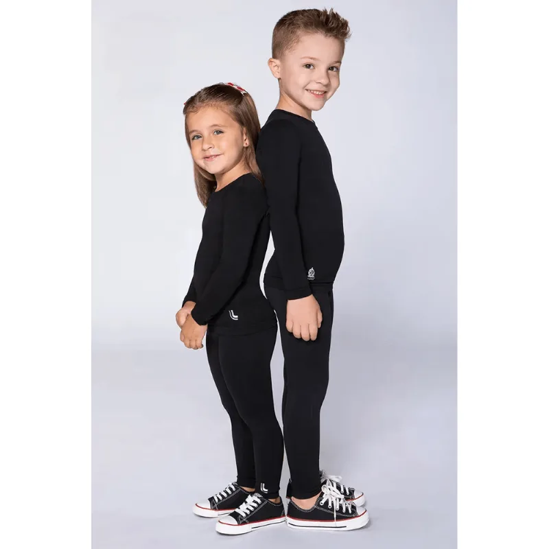 Camiseta Manga Longa Warm Infantil Unissex Lupo Tamanho: 02 | Cor: Preta