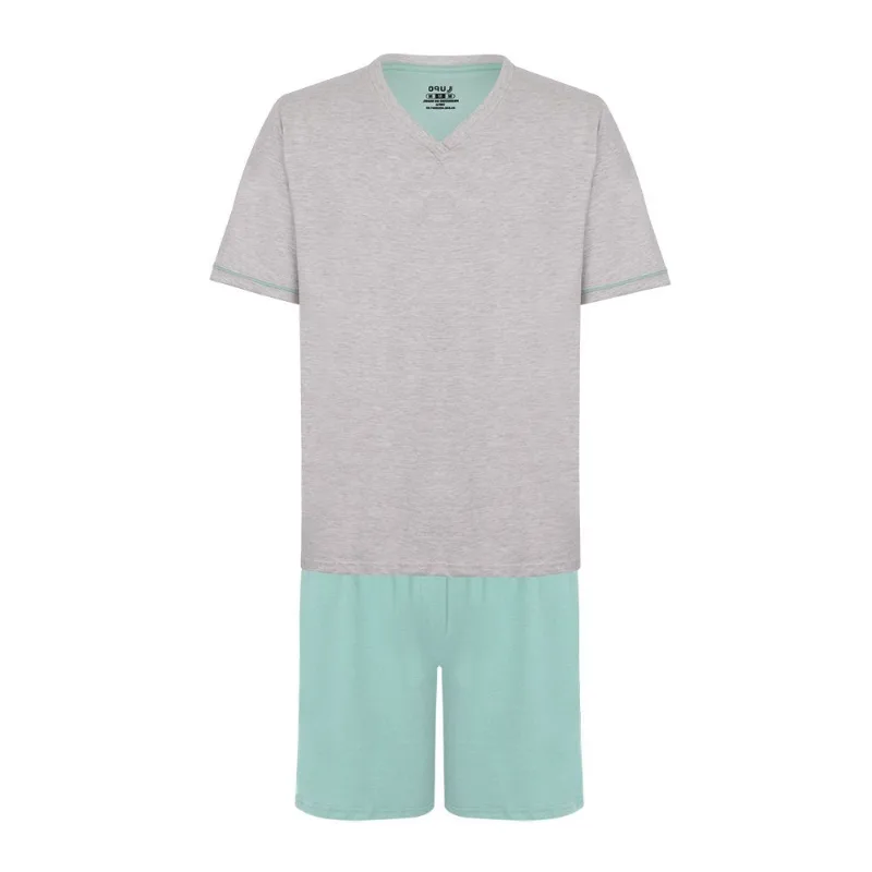 Pijama Lupo Infantil 20000-002 Gola V Curto Cinza 14