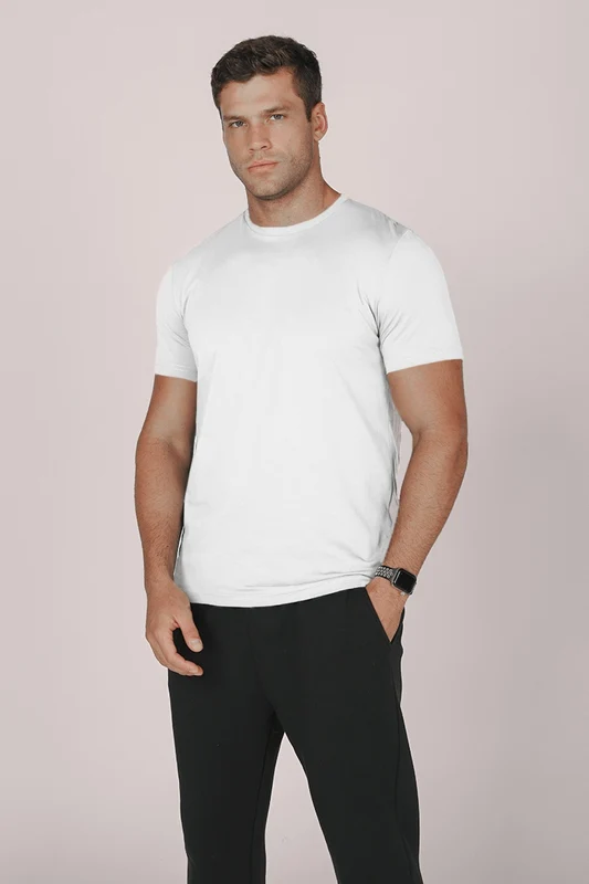 T-shirt Algodão Pima Branco - 1110 / M