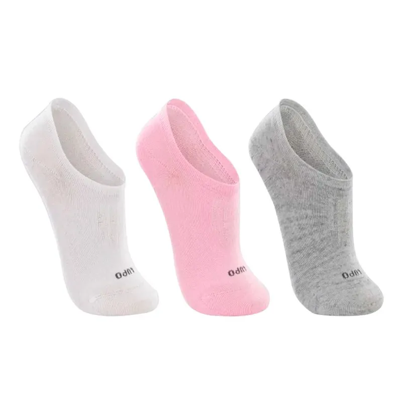 Kit Meia Sapatilha Sport Feminina 3 Unidades Lupo Kit Sapatilha Branco Rosa Cinza Sport Feminina 3 Unidades Lupo