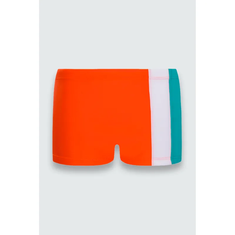Boxer Beachwear Com Recorte Lupo Kids Tamanho: 10 | Cor: Orange - Lupo