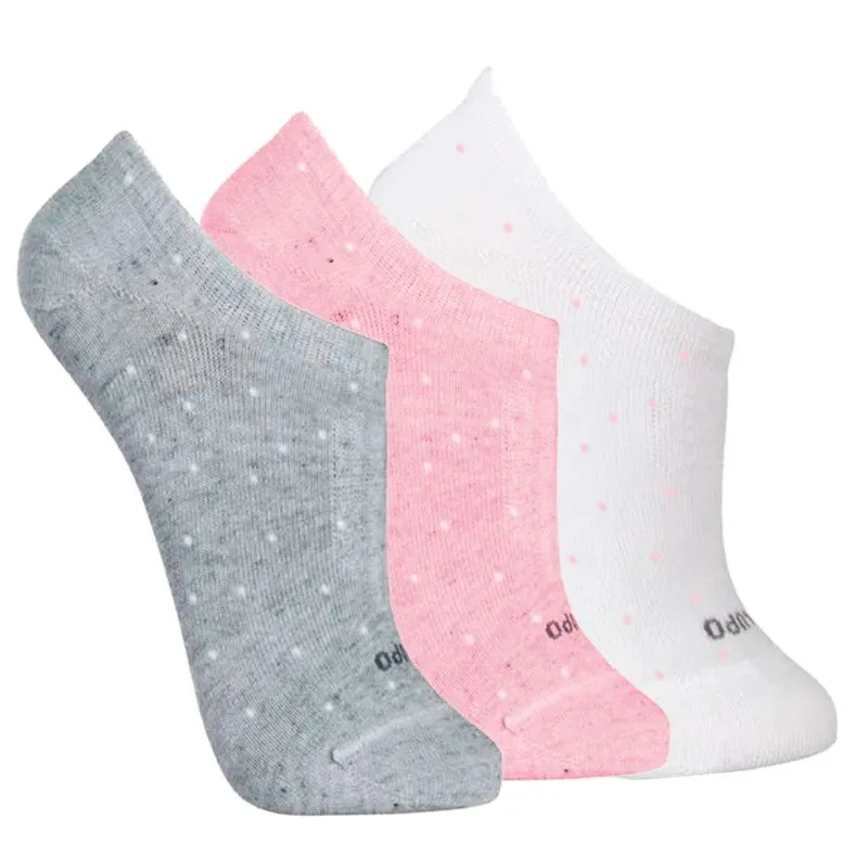 Kit Meia Sapatilha Sport Feminina 3 Unidades Lupo Kit Sapatilha Branco Cinza Rosa 3 Unidades Lupo