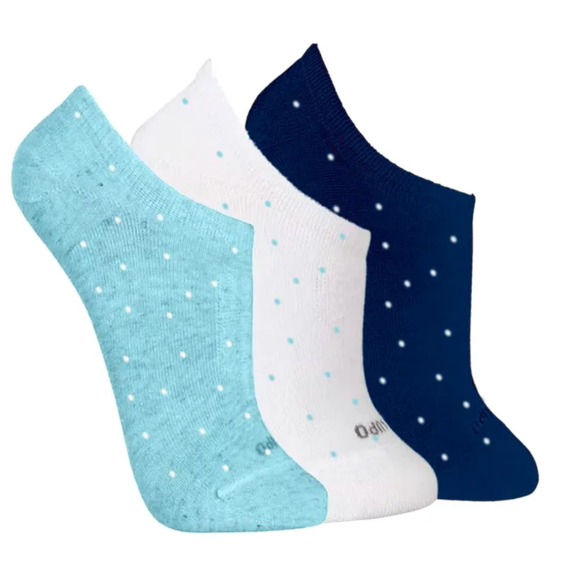 Kit Meia Sapatilha Sport Feminina 3 Unidades Lupo Kit Sapatilha Azul Branco Marinho 3 Unidades Lupo