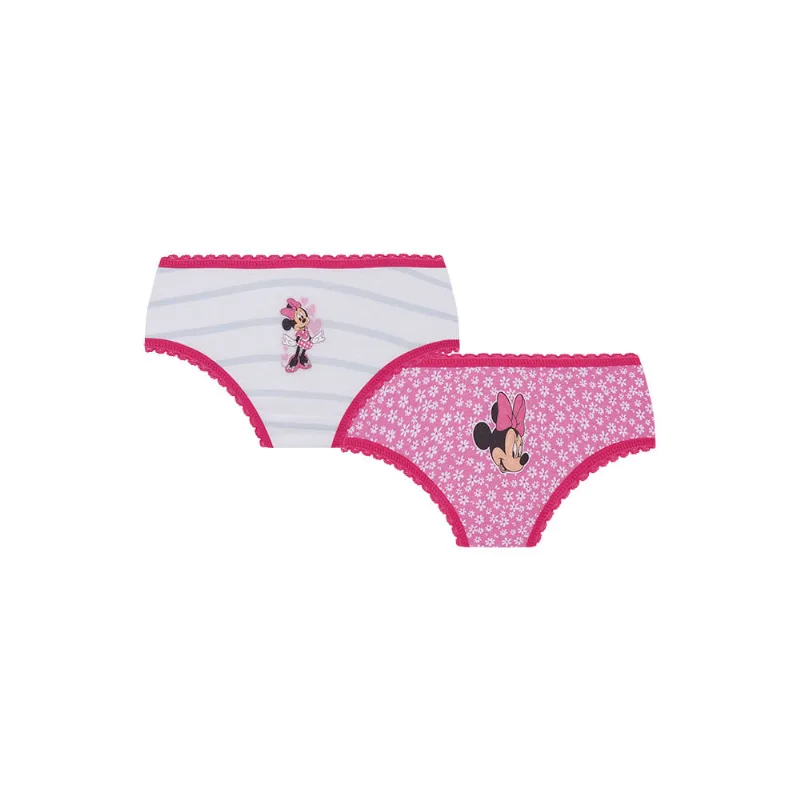 Kit com 2 Calcinhas Infantis Minnie Disney Lupo Tamanho: G | Cor: Sortida