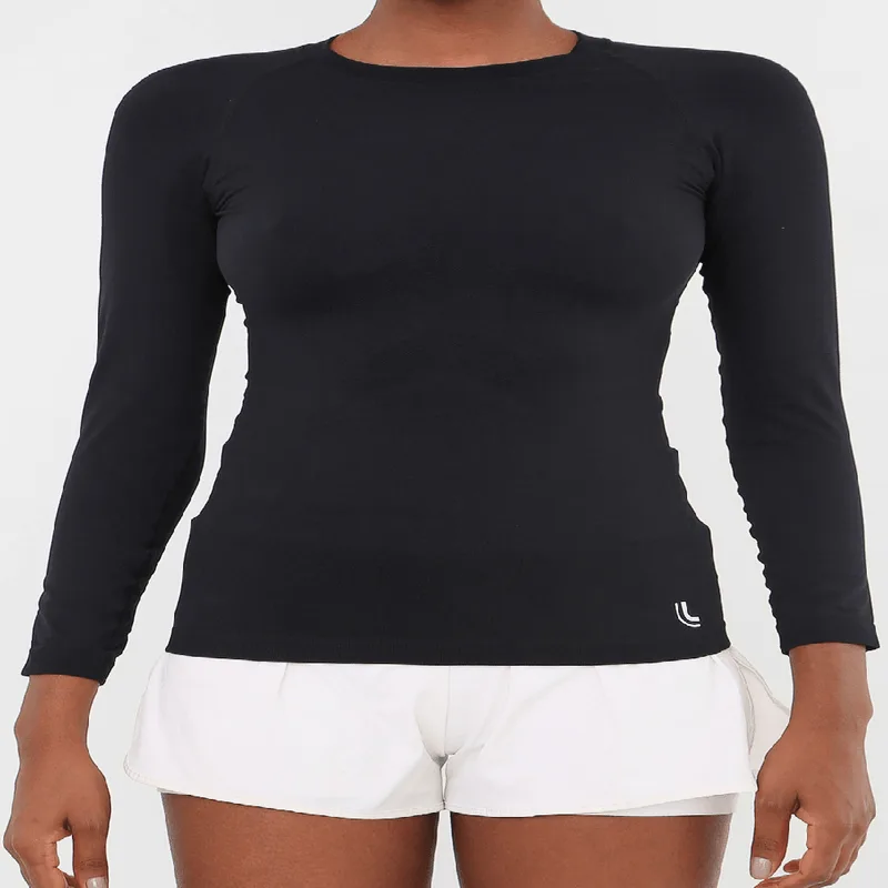CAMISETA FEMININA TERMICA ANTIVIRAL LUPO 71012-002 PRETO - G
