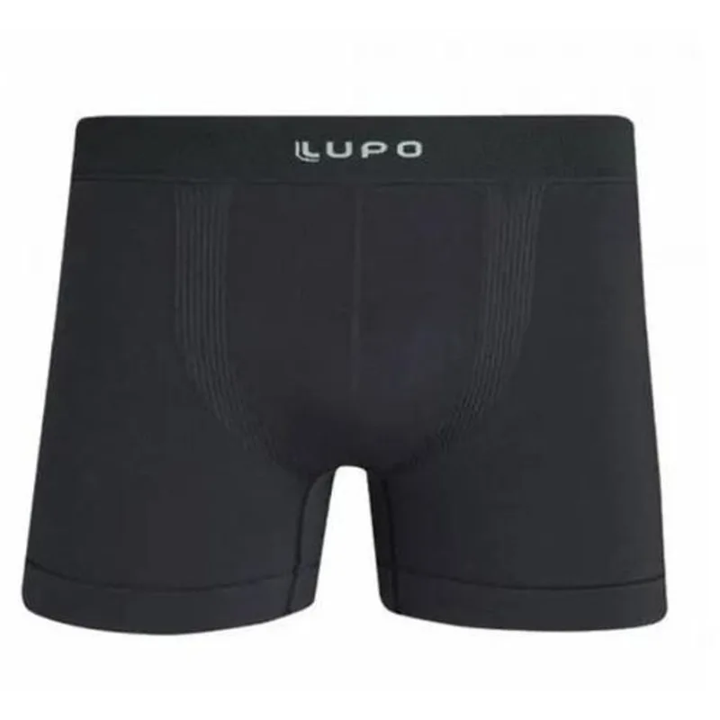 Cueca Lupo Boxer Microfibra sem Costura 436 Kit com 10 unidades Preto M