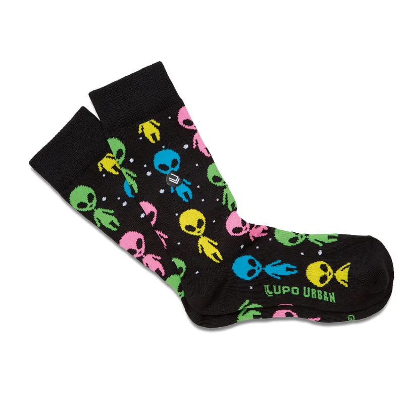 Meia Lupo Urban Infantil 16865-004 Aliens Preto
