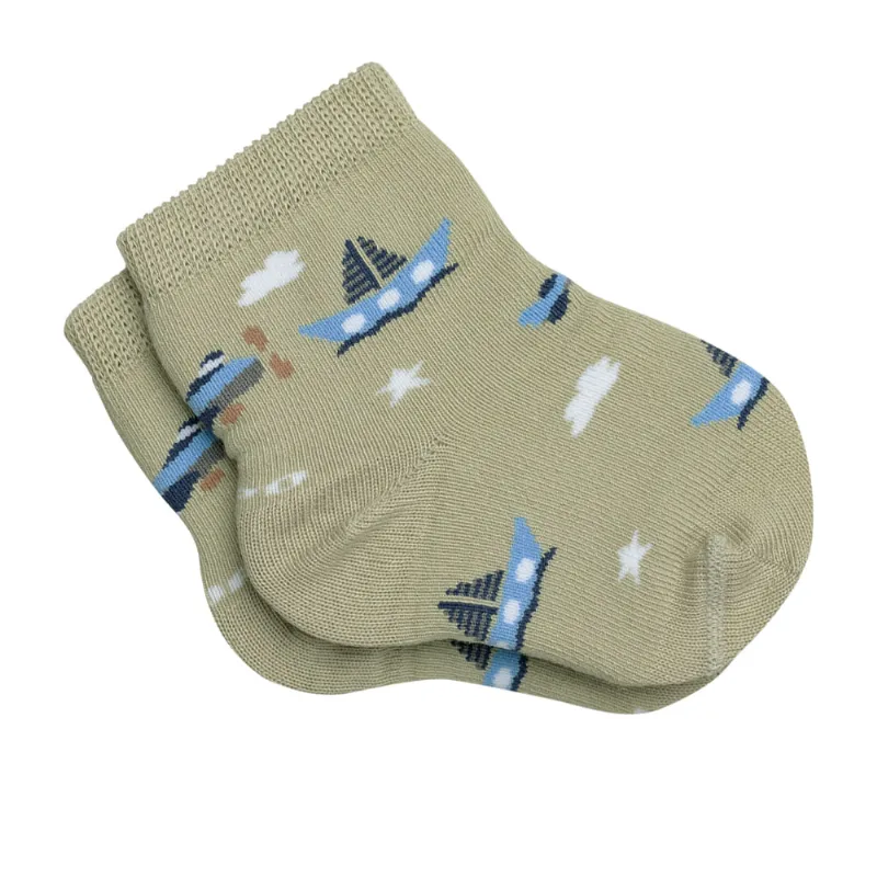 Meia Lupo 2000-346 Baby Menino Caqui Claro