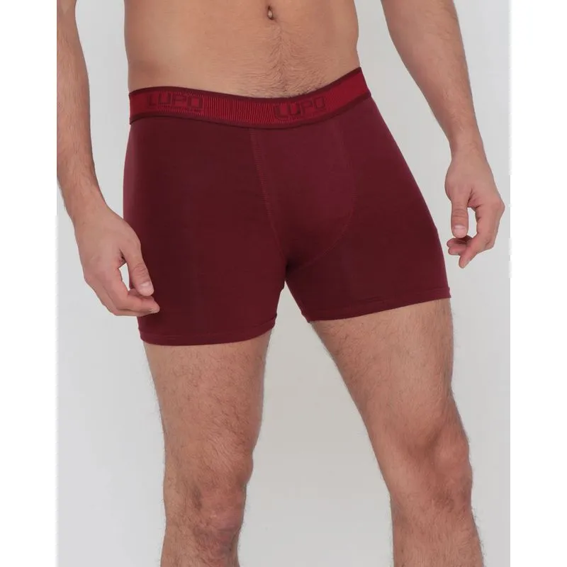 Cueca Boxer Lupo Algodão Vinho GG