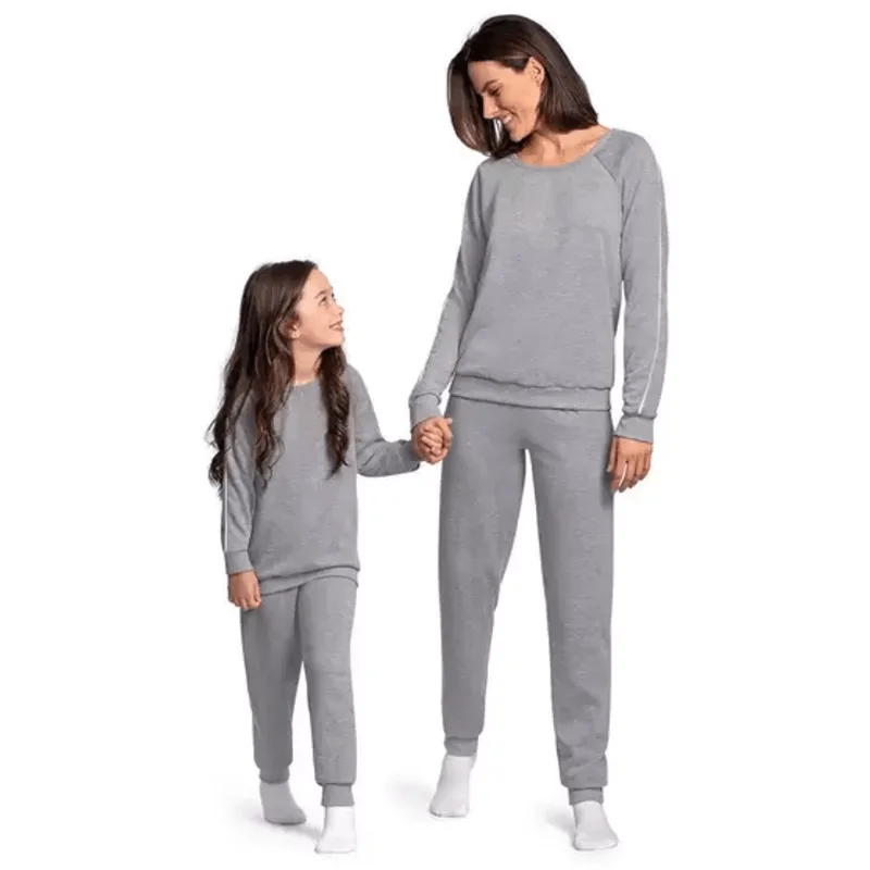 Pijama Lupo Infantil Longo Moletom 22334-001 Cinza 10
