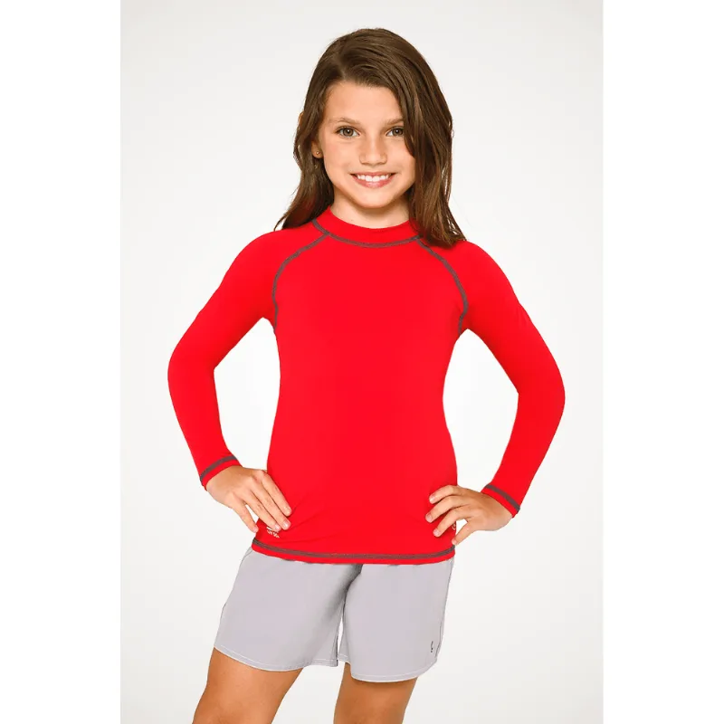 T-Shirt Kids UV Protection Unissex Tamanho: 10 | Cor: Vermelho
