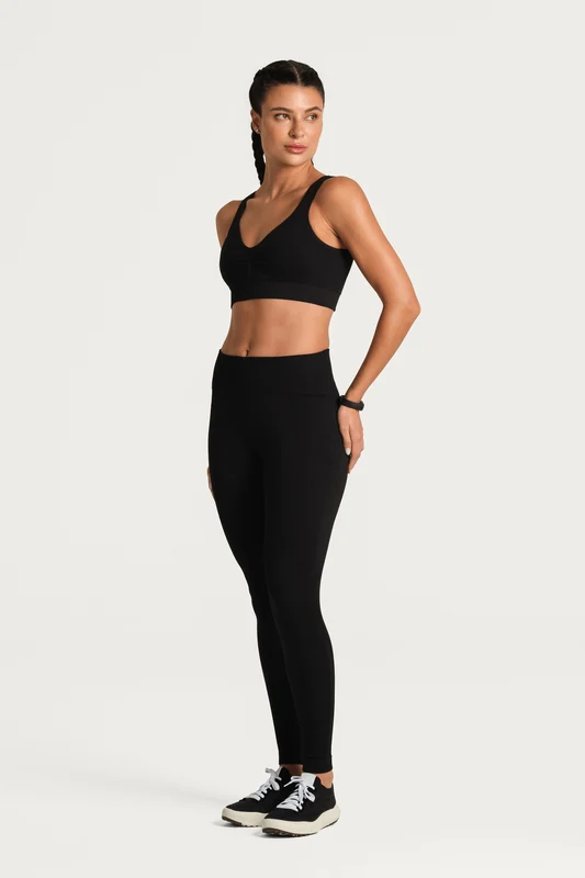 Top Lsport Canelado Essential Preta / G
