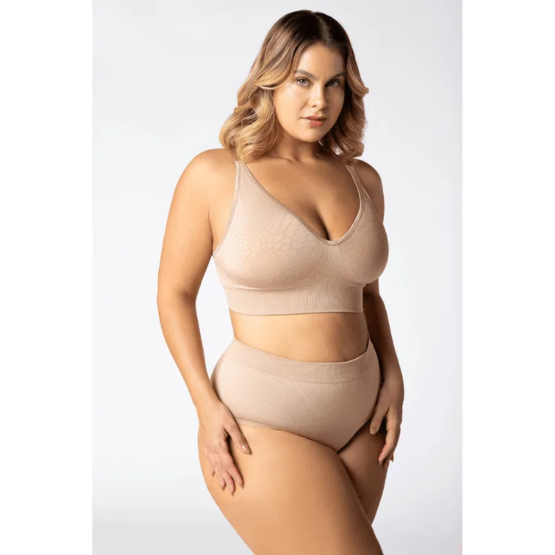 Sutiã Curve Sem Costura Feminino Lupo Tamanho: P | Cor: Natural Peach