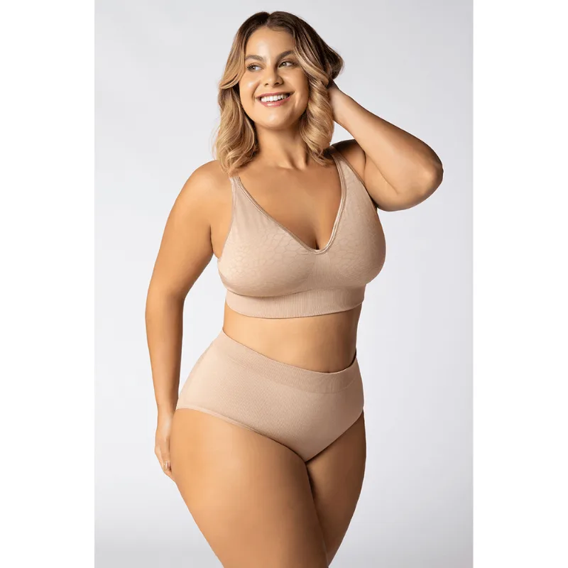 Calcinha Curve Sem Costura Tamanho: G | Cor: Natural Peach