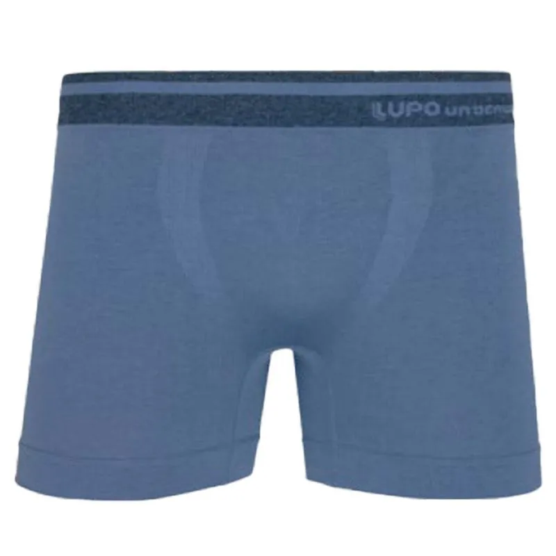Cueca Boxer sem Costura com Detalhes em Listra Mescla no Cós Lupo