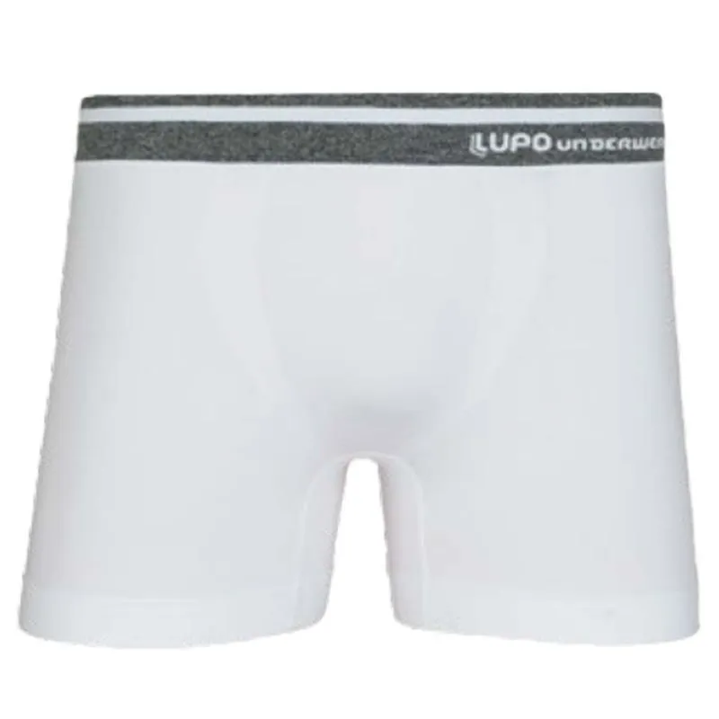 Cueca Boxer sem Costura com Detalhes em Listra Mescla no Cós Lupo