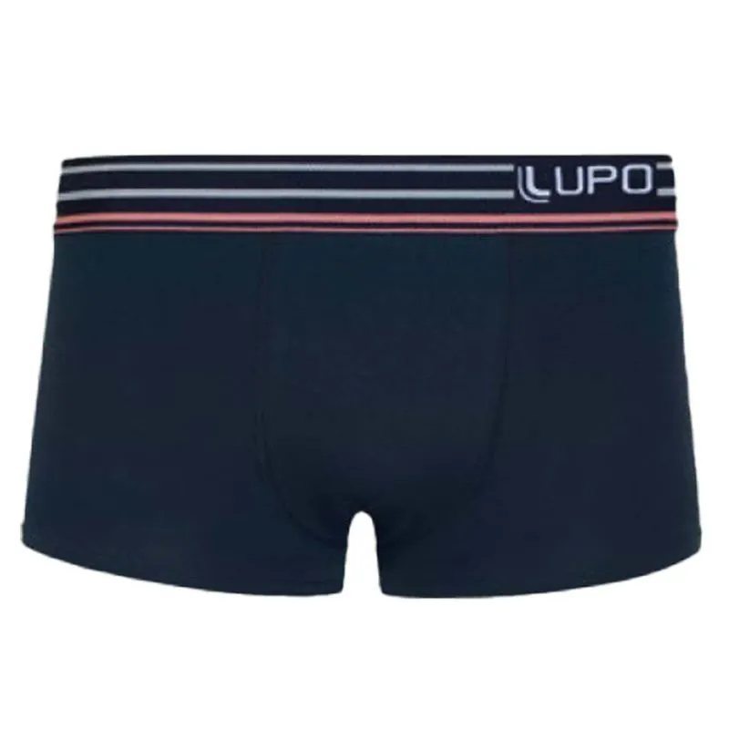 Cueca Sunga com Cós Listrado em Algodão Lupo Cueca Sunga Marinho Cós Listrado em Algodão Lupo