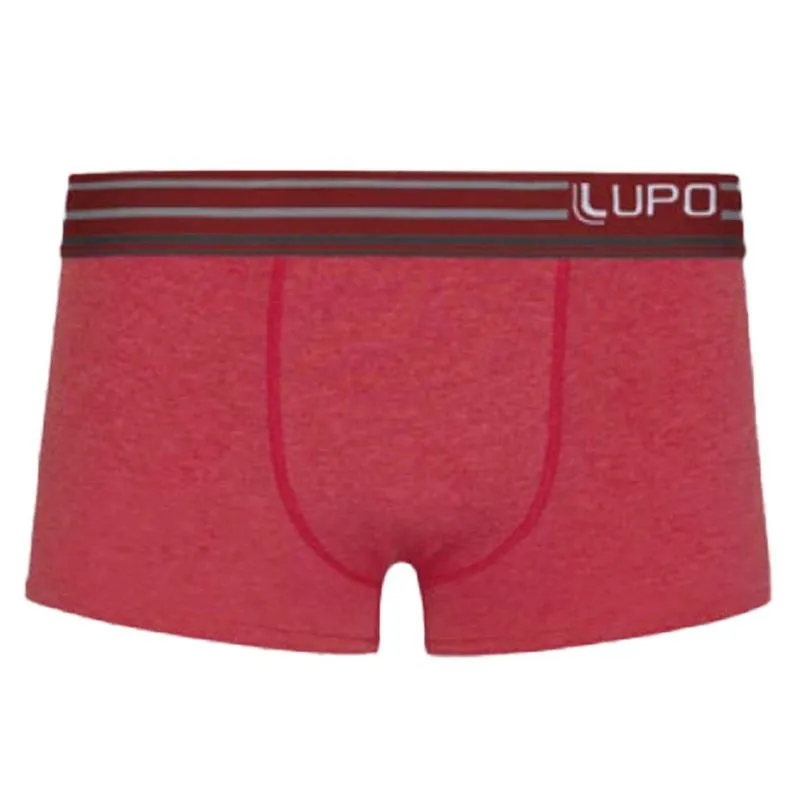Cueca Sunga com Cós Listrado em Algodão Lupo Cueca Sunga Vermelho Queimado Cós Listrado em Algodão Lupo