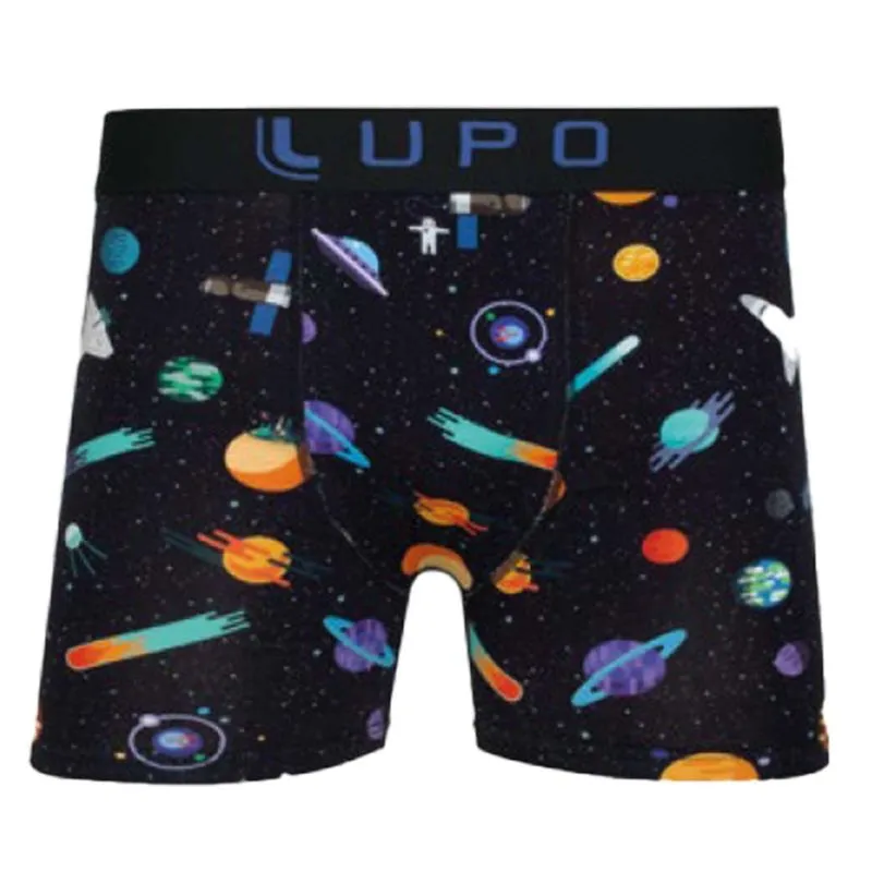 Cueca Boxer Estampada em Algodão Lupo Cueca Boxer Estampada Universo em Algodão Lupo