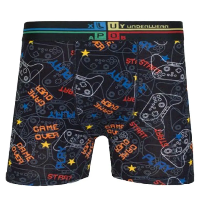 Cueca Boxer Estampa Video Game em Algodão Lupo