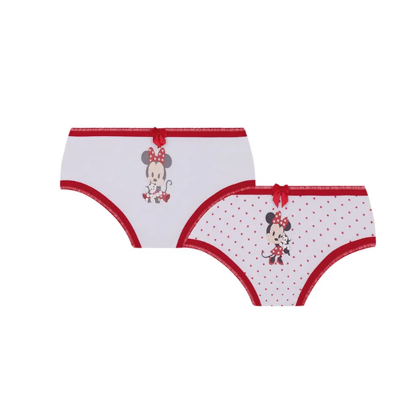 Calcinha Lupo Infantil Minnie Mouse 236-088 em Algodão Kit com 2 Unidades Branco,Vermelho Calcinha Lupo Infantil Minnie Mouse 236-088 em Algodão Kit com 2 Unidades Branco, Vermelho G