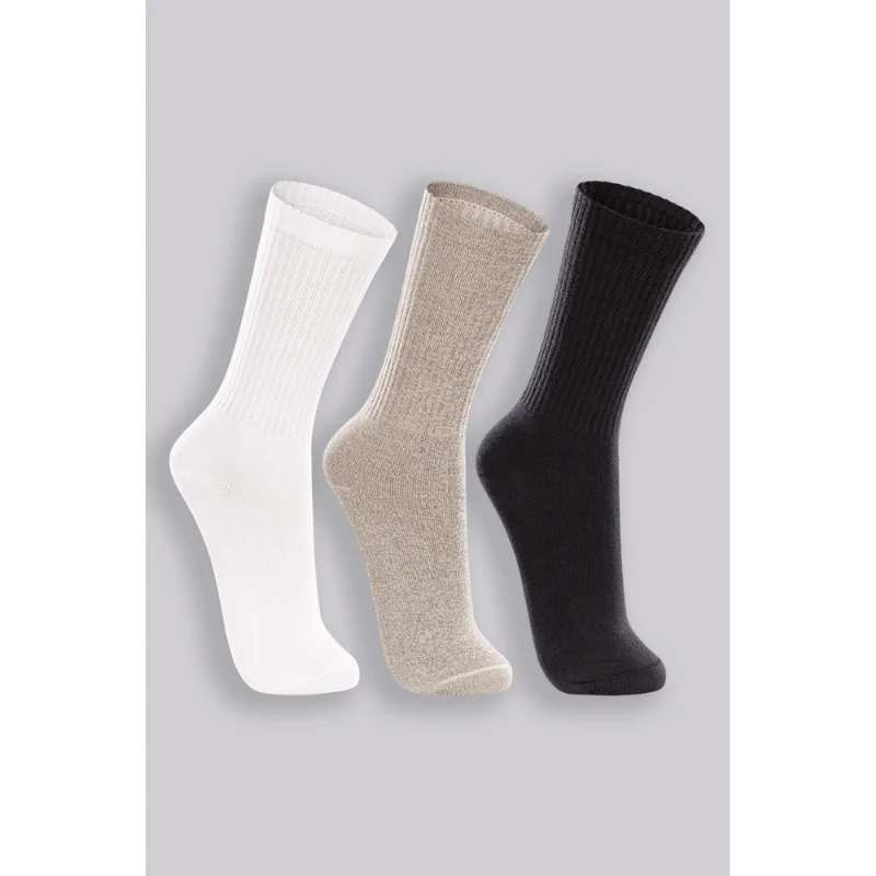 Kit 3 Meias Cano Longo Masculina Lupo Tamanho: G | Cor: Sortida