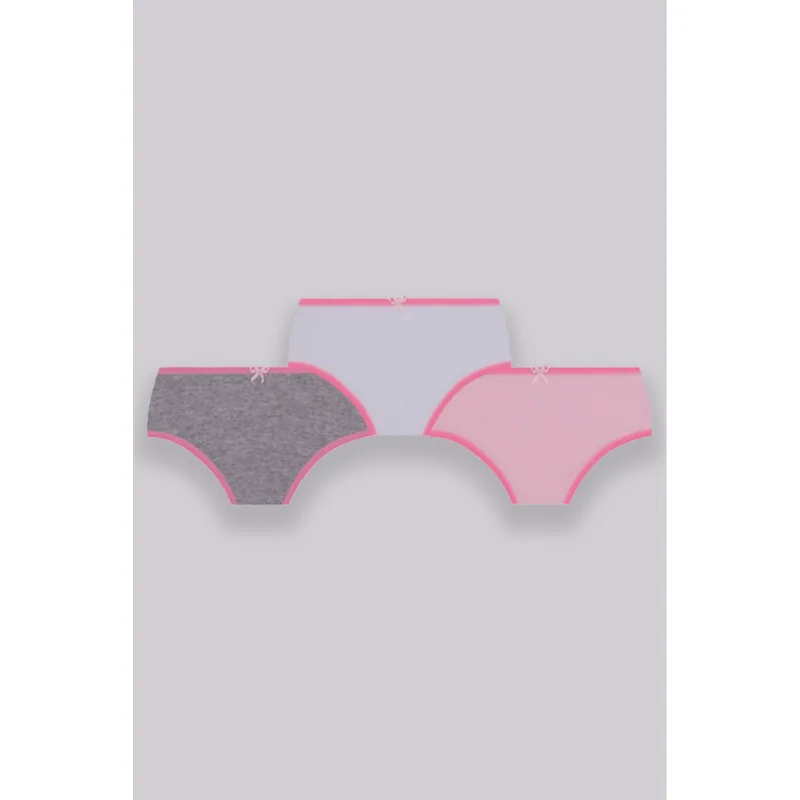 Kit 3 Calcinhas Algodão Infantil Feminina Lupo 1 Tamanho: G | Cor: Sortida