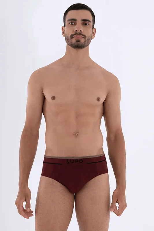 Cueca Slip Sem Costura Masculina Lupo Marsala - 5903 / P (38 a 40)