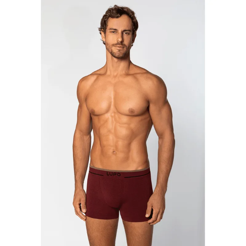 Cueca Boxer Sem Costura Masculina Lupo Tamanho: GG | Cor: Marsala