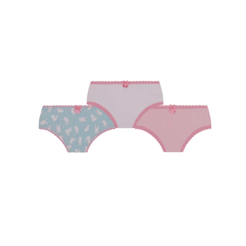 Calcinha Lobinha Infantil Estampada 18100-089 Kit C/3 Azul,Branco,Rosa Calcinha Lobinha Infantil Estampada 18100-089 Kit C/3 Azul, Branco, Rosa G