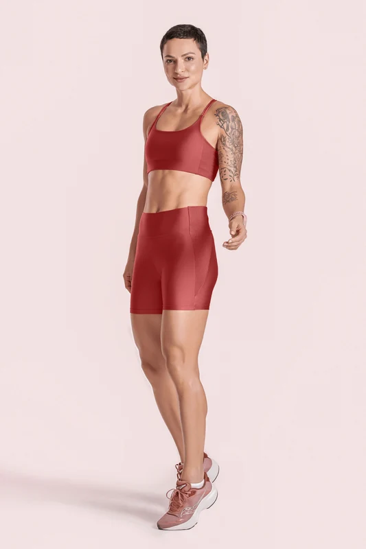 Shorts Feminino Lsport Bright Carmim - 5920 / M