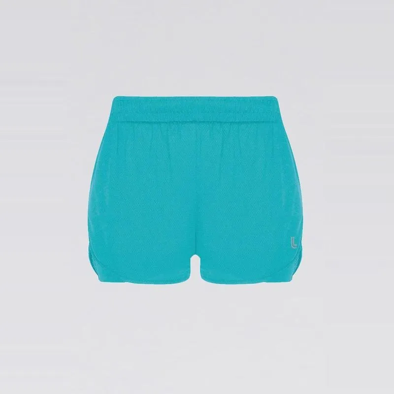 Short Duplo Lupo Feminino Running Malha Corrida Conforto G / AZUL CLARO
