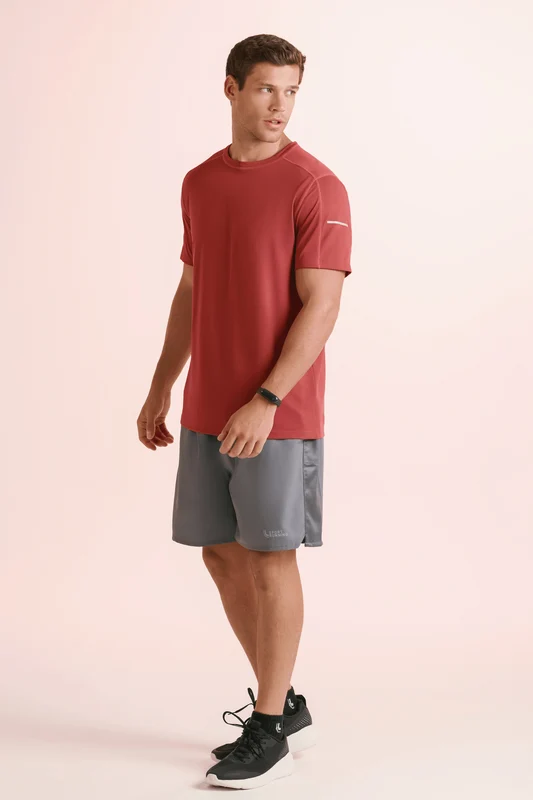T-shirt Poliamida Básica Run Masculina Cerâmica - 7860 / P