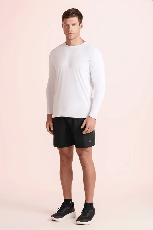 T-shirt Repelente Uv Masculina Branca / GG