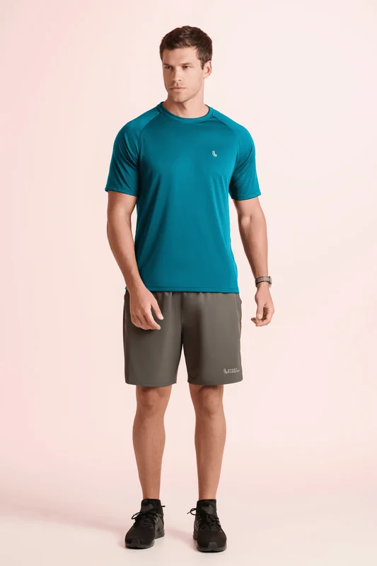 Camiseta Basic Masculina Raglan Verde / G