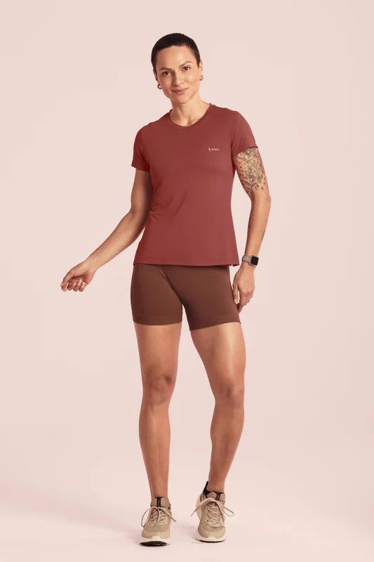 T-shirt Lsport Airdry Feminina Cerâmica / P