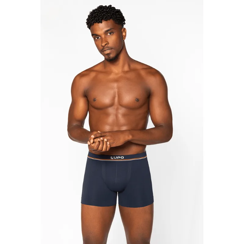 Cueca Adulto Boxer Microfibra Cós Liso Lupo Tamanho: GG | Cor: Blue Nights - Lupo